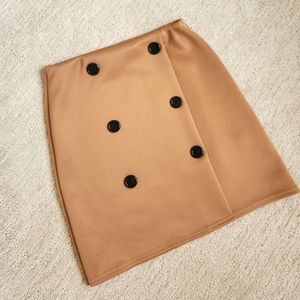 Pretty little thing mini a line camel skirt